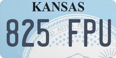 KS license plate 825FPU