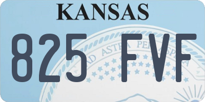 KS license plate 825FVF