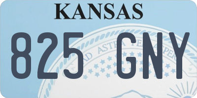 KS license plate 825GNY