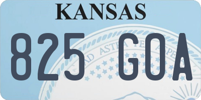 KS license plate 825GOA