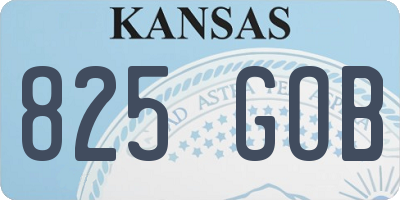 KS license plate 825GOB