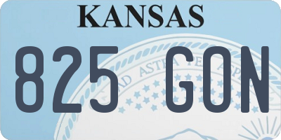 KS license plate 825GON