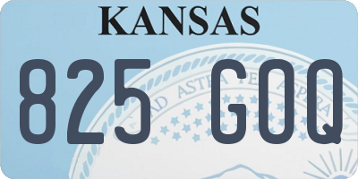 KS license plate 825GOQ