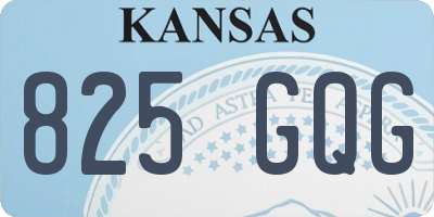 KS license plate 825GQG