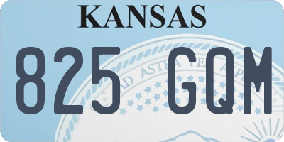 KS license plate 825GQM