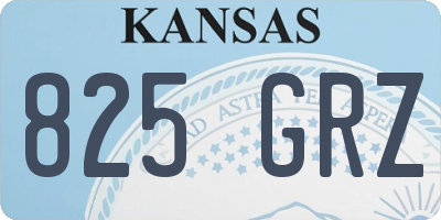 KS license plate 825GRZ