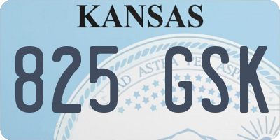 KS license plate 825GSK