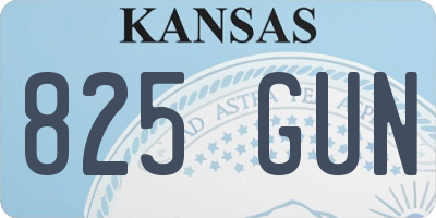 KS license plate 825GUN