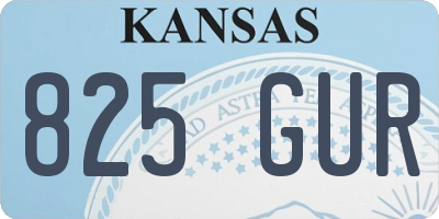 KS license plate 825GUR