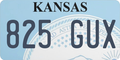 KS license plate 825GUX