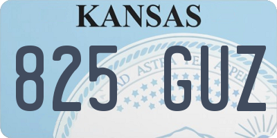 KS license plate 825GUZ