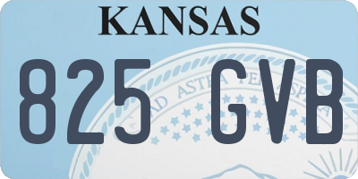 KS license plate 825GVB