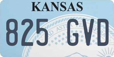 KS license plate 825GVD
