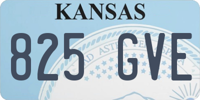 KS license plate 825GVE