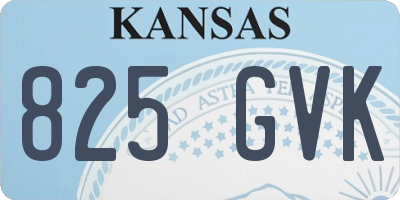 KS license plate 825GVK