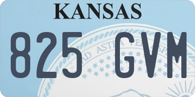 KS license plate 825GVM