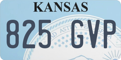 KS license plate 825GVP