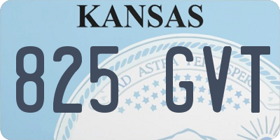 KS license plate 825GVT