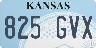 KS license plate 825GVX