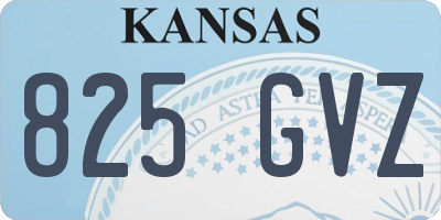 KS license plate 825GVZ