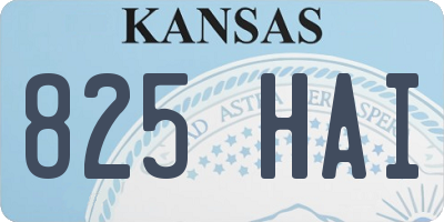 KS license plate 825HAI