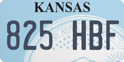 KS license plate 825HBF