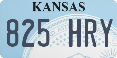 KS license plate 825HRY