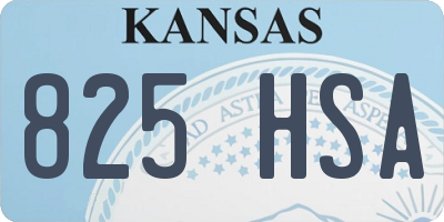 KS license plate 825HSA