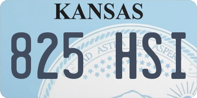 KS license plate 825HSI