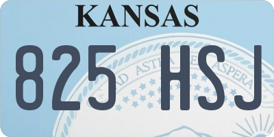 KS license plate 825HSJ