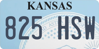 KS license plate 825HSW