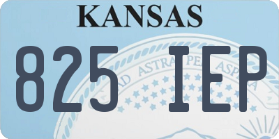 KS license plate 825IEP