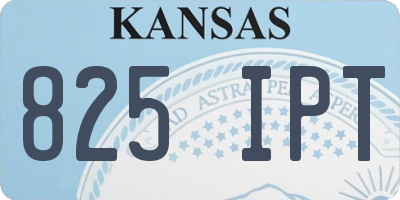 KS license plate 825IPT