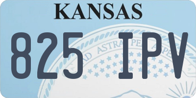 KS license plate 825IPV