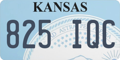 KS license plate 825IQC