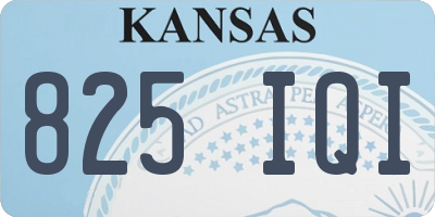 KS license plate 825IQI