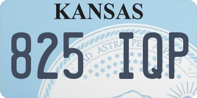 KS license plate 825IQP