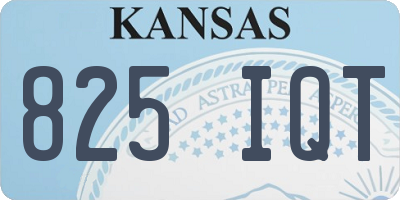 KS license plate 825IQT
