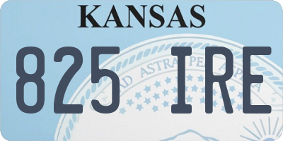 KS license plate 825IRE