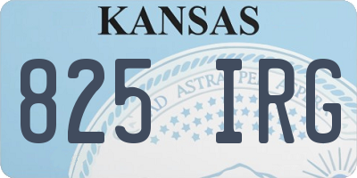 KS license plate 825IRG