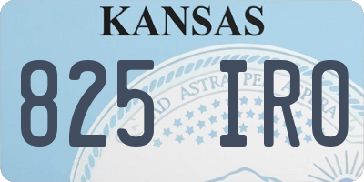 KS license plate 825IRO