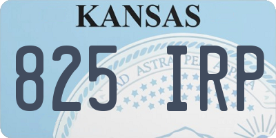 KS license plate 825IRP