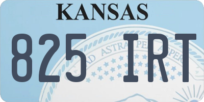 KS license plate 825IRT