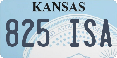 KS license plate 825ISA