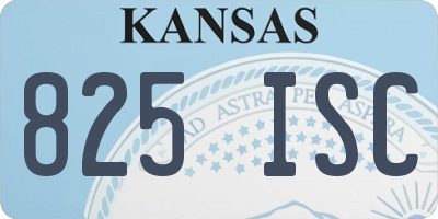 KS license plate 825ISC