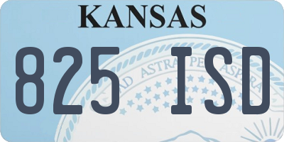 KS license plate 825ISD