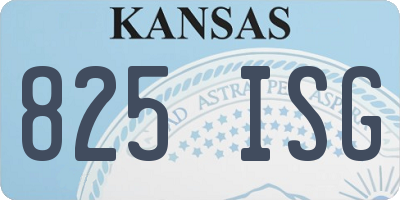 KS license plate 825ISG