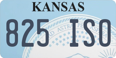 KS license plate 825ISO