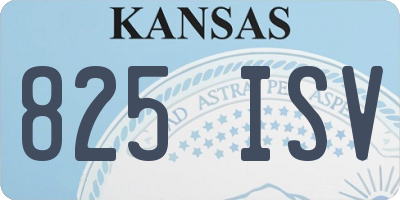 KS license plate 825ISV
