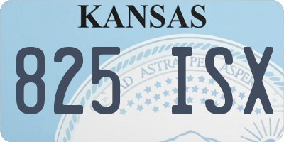 KS license plate 825ISX